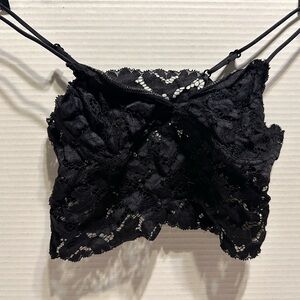 Black lace bralette cami top ivy secret small